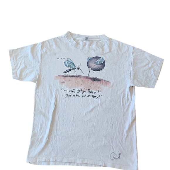 The Far Side Other - Vintage The Far Side T Shirt Large USA 1992 Mosquito Cartoon Graphic Tee